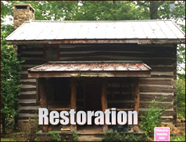 Historic Log Cabin Restoration  Mineral Springs, North Carolina