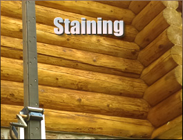 Mineral Springs, North Carolina Log Home Staining
